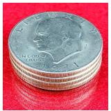4) 1971 Eisenhower IKE $1 Dollar Coins NO MINT