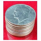 8) 1974-D Eisenhower IKE $1 Dollar Coins