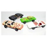 4) Vtg. Mattel HOT WHEELS Die-Cast Cars