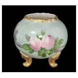 Vtg. Lola St. John Floral China Vase - Albany, IN