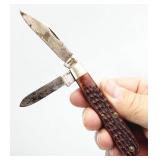Vtg. CASE XX Red Bone 2 Blade Pocket Knife