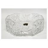 Vtg Violetta Hand Cut Lead Crystal Octagonal Bowl