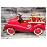 Modern Pressed Steel Child's Pedal Firetruck as-is