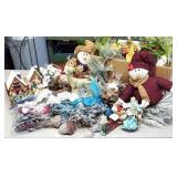 Christmas Holiday Decor Ornaments, Figs, Snowmen +