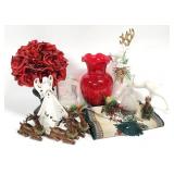 11pc Christmas Holiday Decor, Deer, Angel, Bell +