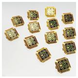 13pc 1/20 10K GOLD filled 4-H pins 23.44g