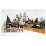 30+pc Christmas Village Accessories Lot