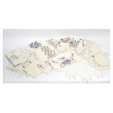 19pc Vtg Embroidered Linens, Doilies, Napkins