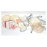 16pc Vtg Linens, Hanky's, Doilies
