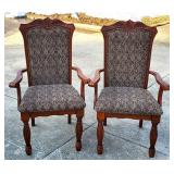 Modern Matching Cherry Finish Arm Chairs