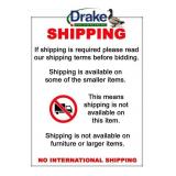 READ ITEM DESCRIPTIONS FOR SHIPPING INSTRUCTIONS