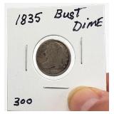 1835 Bust Dime, Ten .10 Cent Coin