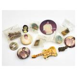 13pc Vtg. Michael Jackson Button, Pin Collection
