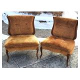 Vtg. Mid Century Upholstered Parlor Chairs