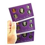 3) 1990-92 US Mint Coin Proof Sets
