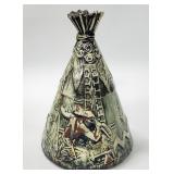 Vtg. McCoy Indian TeePee Cookie Jar