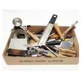 Vtg. Misc. Wood Handled Kitchen Utensils Flat Full