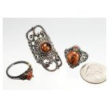 3pc .925 Sterling Silver Rings 20.36 grams