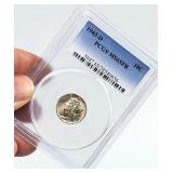 1943-D Graded Mercury Silver Dime 10 Cent Coin