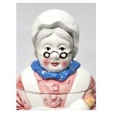 Granny with Rolling Pin Ceramic COOKIE JAR