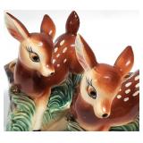Matching BAMBI Baby Fawn Deer Planter Figurines