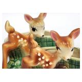 Vtg USA BAMBI Baby Fawn Deer Planter, Figurines