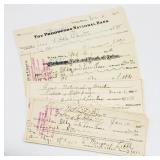 4-1924 1st Nat Tulsa OKlahoma Canceled Bank Checks