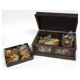 Vtg Assorted Costume Jewelry Merle Norman Box