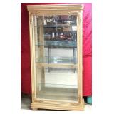 Blonde Finish, Side Entry Curio, China Cabinet