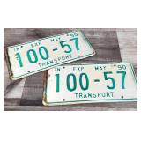 2 1990 Indiana License Plates - Embossed