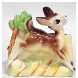 Vtg Baby Fawn Deer Yellow Planter, Figurine