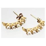 Jewelry, 10K Gold Pearl Earrings 1.79 grams