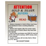 GOLD & SILVER BUYERS - MUST READ