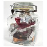 Clear Glass Canister Jar / Cookie Cutters