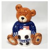 2002 OREO Cookie Teddy Bear COOKIE JAR