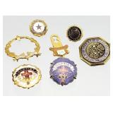 7pc Baptist Hospital Vol. Am Legion Lapel Pins