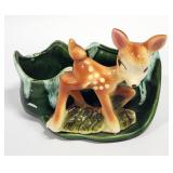 Vtg USA Pottery BAMBI Fawn Deer Planter, Figurine