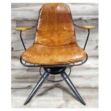 Vintage MCM Homecrest Wire Swivel Rocker Chair