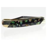 Keen Blade Abalone Handle Folding Pocket Knife