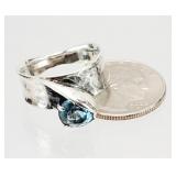 Noa Zuman Sterling Silver Blue Topaz Ring 5.73g