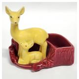 Shawnee Pottery Mother, Baby Deer Planter Figurine