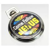 Vtg. USA Come Follow JESUS Windup Pocket Watch