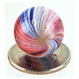Vintage 3/4' Hand Made Onion Skin Glass Marble