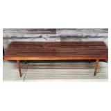 Mid Century Modern Slat Bench, Coffee Table