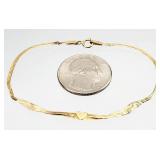 14K GOLD Heart Bracelet 1.15 grams
