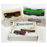 Tin Litho Classic Train Streetcars in Boxes