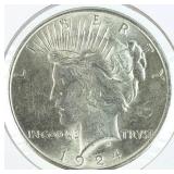 1924 PEACE Silver Dollar / $1 Coin