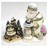 2000 Pfalzgraff Santa Snowglobe & COOKIE JAR
