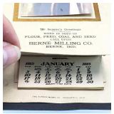 Antique 1915 Berne Indiana Milling Co Calendar