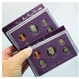 2) 1987-88 US Mint Proof Coin Sets